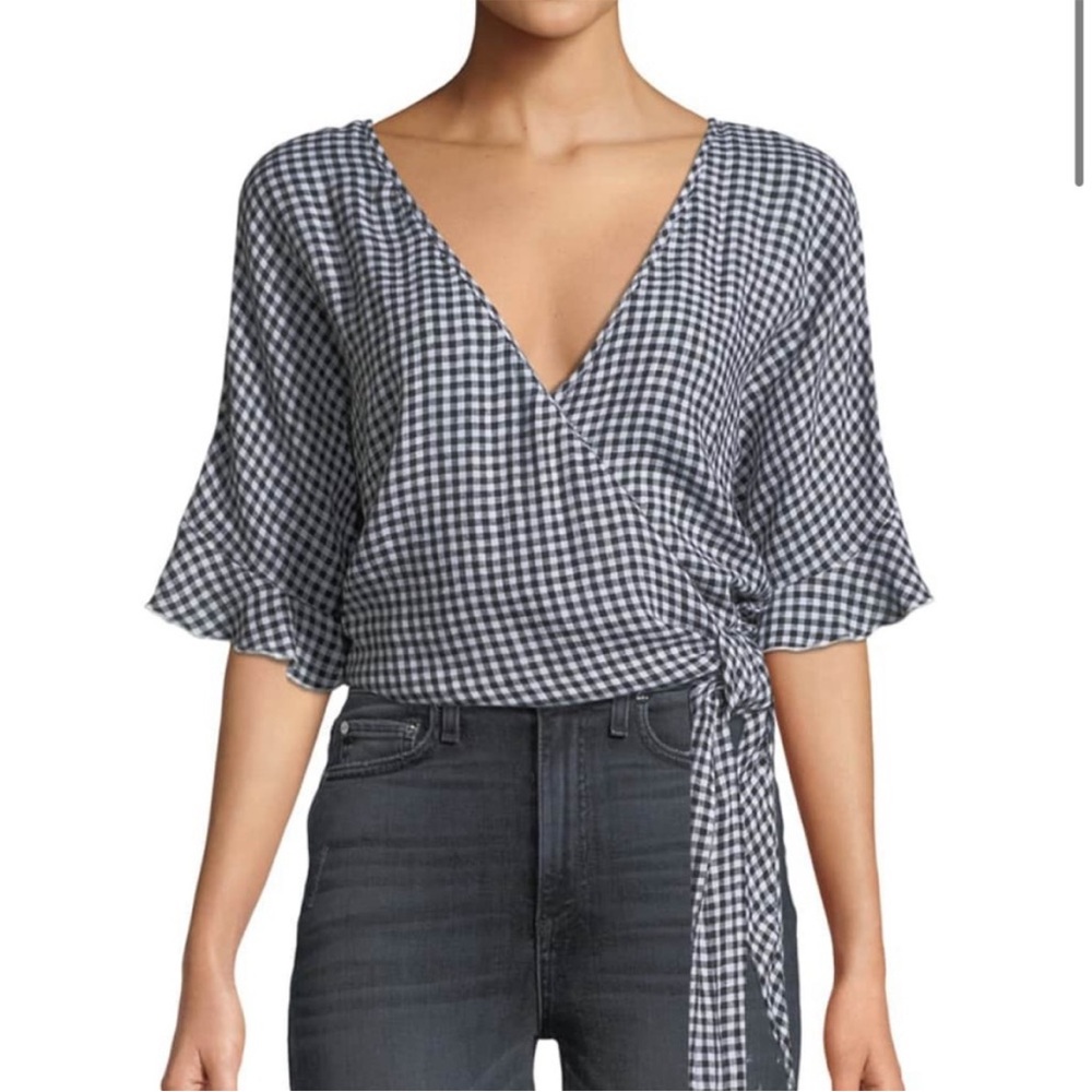 Rails Athena Wrap Gingham Top